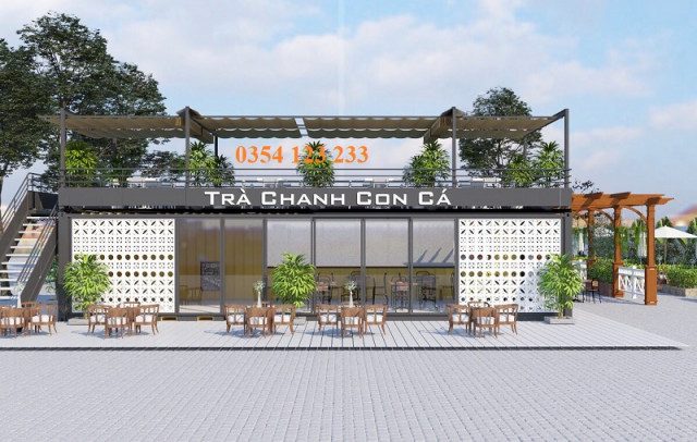 Mẫu thiết kế quán trà chanh tại Nghệ An Hà Tĩnh