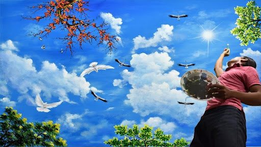 Vẽ trần mây tại Quảng Bình – Nghệ thuật của không gian sống