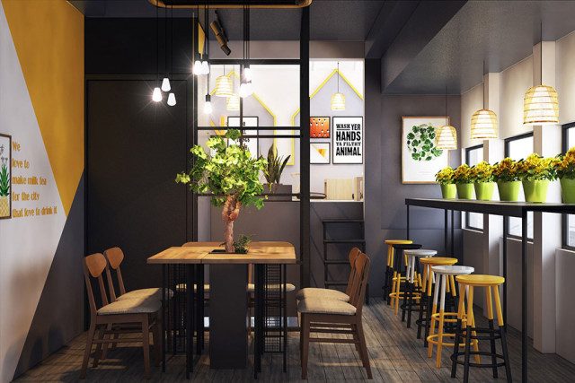 Thiết kế quán trà sữa tại nghệ an