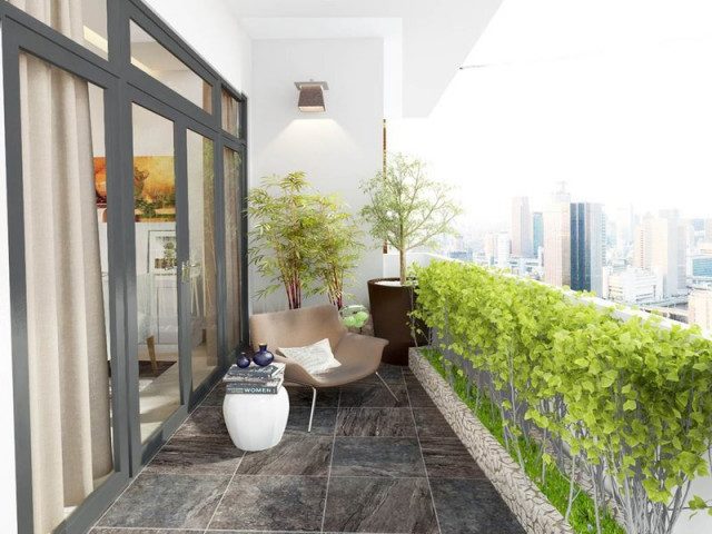 Thi công tiểu cảnh ban công tại hà tĩnh