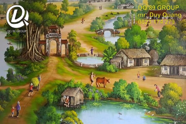 họa sĩ vẽ tranh tường phòng khách 1