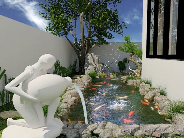thiết kế thi công tiểu cảnh trong nhà