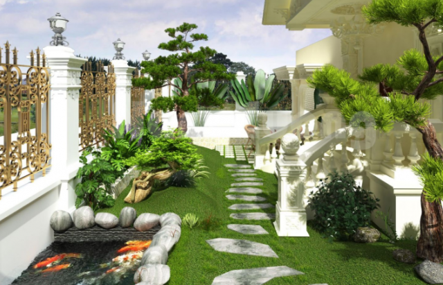 thiết kế thi công tiểu cảnh trong nhà