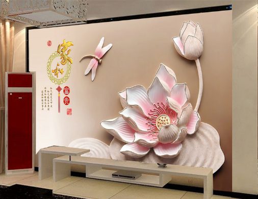 đắp phù điêu hoa sen