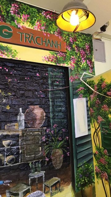 Vẽ tranh tường quán cafe đẹp