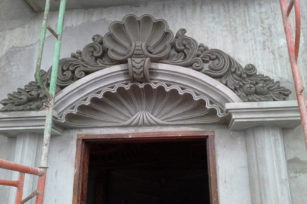 Thi công đắp phù điêu xi măng hoa văn tân cổ điển