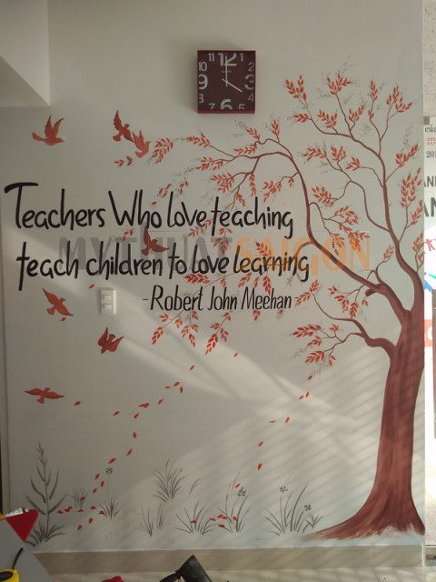 vẽ tranh tường trang trí văn phòng công ty