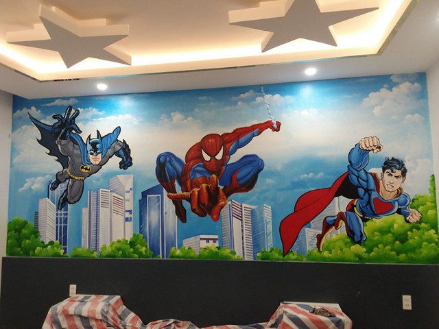 vẽ tranh tường phòng cho bé