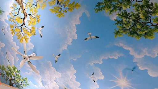 Dịch vụ vẽ trần mây tại Vĩnh Phúc uy tín, chuyên nghiệp, giá rẻ